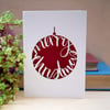 Laser Cut Merry Christmas Tree Card