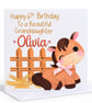 Personalised Horse Birthday Card for Girls - Cute Pony Birthday Card - Image 3