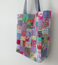 Upcycled Cotton Patchwork Tote Bag  - Image 4