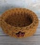 Crochet container, storage pot, desk tidy, key tray, recycled - Image 3