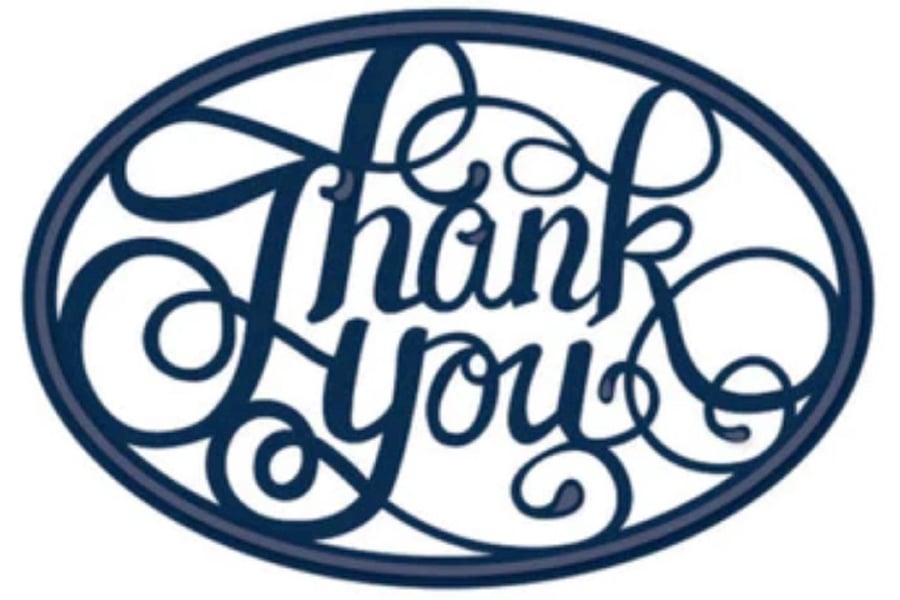 NEW 'Thank You' Sentiment Craft Cutting Die