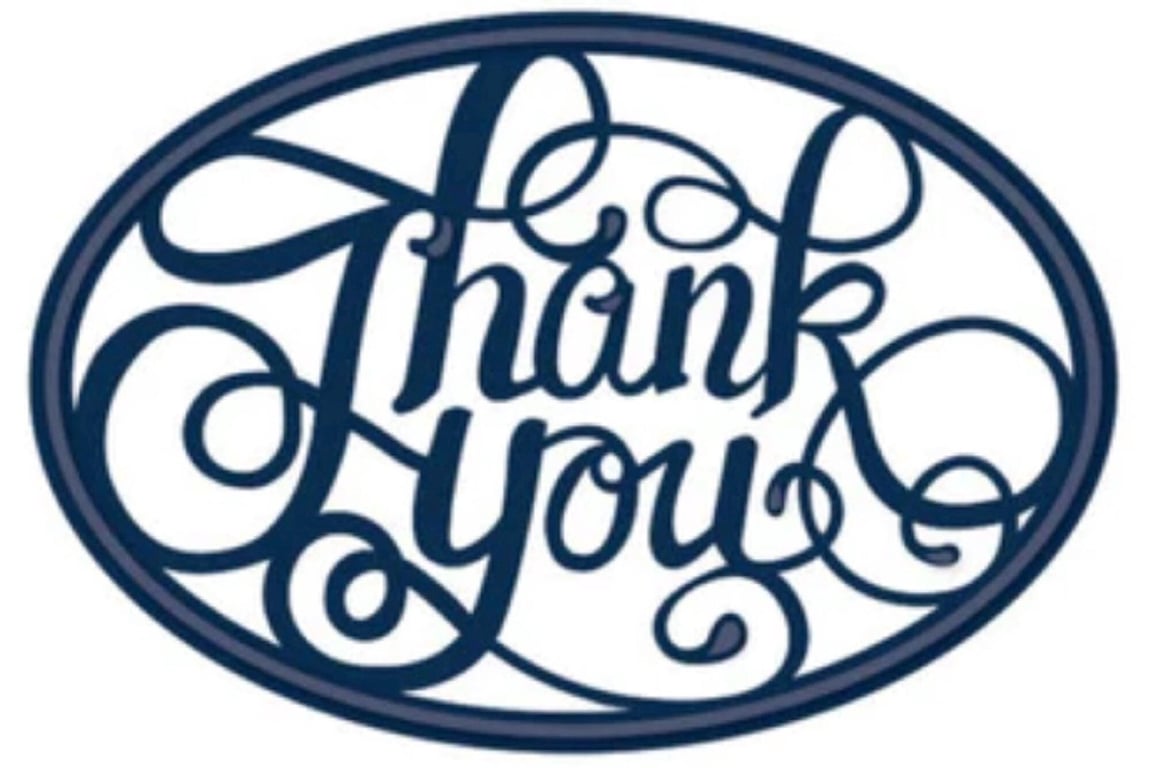 NEW 'Thank You' Sentiment Craft Cutting Die