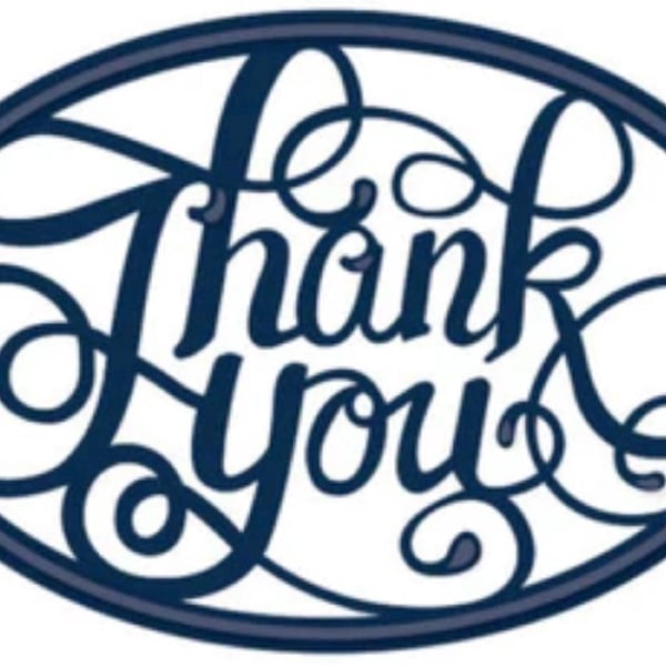 NEW 'Thank You' Sentiment Craft Cutting Die