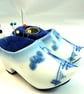 Delft clogs pin cushion with thimble holder.  - Image 6