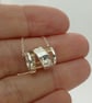 Recycled Sterling Silver And 14ct Filled Gold Barrel Pendant  - Image 4
