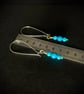 Sterling Silver and Turquoise Howlite Dangle Earrings - Image 9