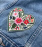 Wedding Botanical Heart Patch Embroidered Floral Love Iron On Sew On - Image 7