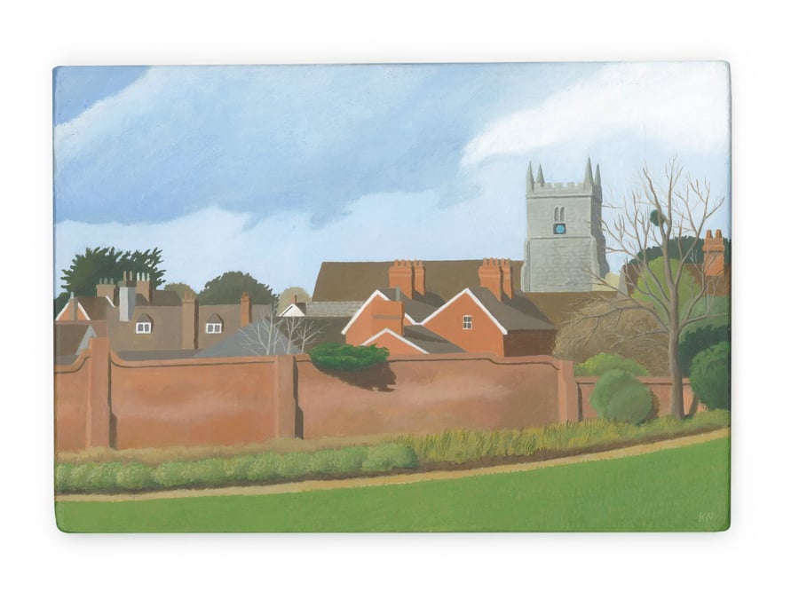St Laurence's Church, Downton (Original Painting on Canvas)