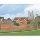St Laurence's Church, Downton (Original Painting on Canvas)