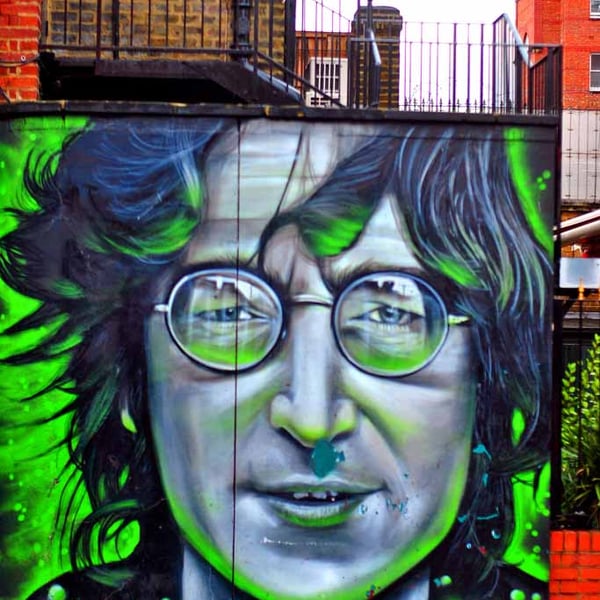 John Lennon Mural Street Art Camden Town 12"x18" Print