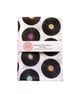 Fabric Handmade Pretty Cotton Tea Towel with a Multicoloured Record Design