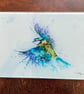 Bluetit Glass Placemat, Wildlife Design Table Mat, Glass Trivet, Hot Plate, Wate - Image 2