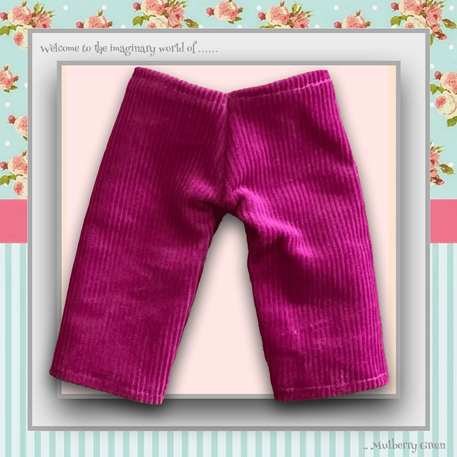 Raspberry Pink Corduroy Trousers 