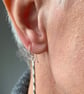 Silver Square Wire Twisted Drop Earrings - Image 3