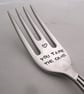 You take the cake, handstamped vintage cakefork