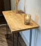 Handmade Reclaimed Scaffold Board Desk - Industrial Console Table - Hairpin Legs - Image 2
