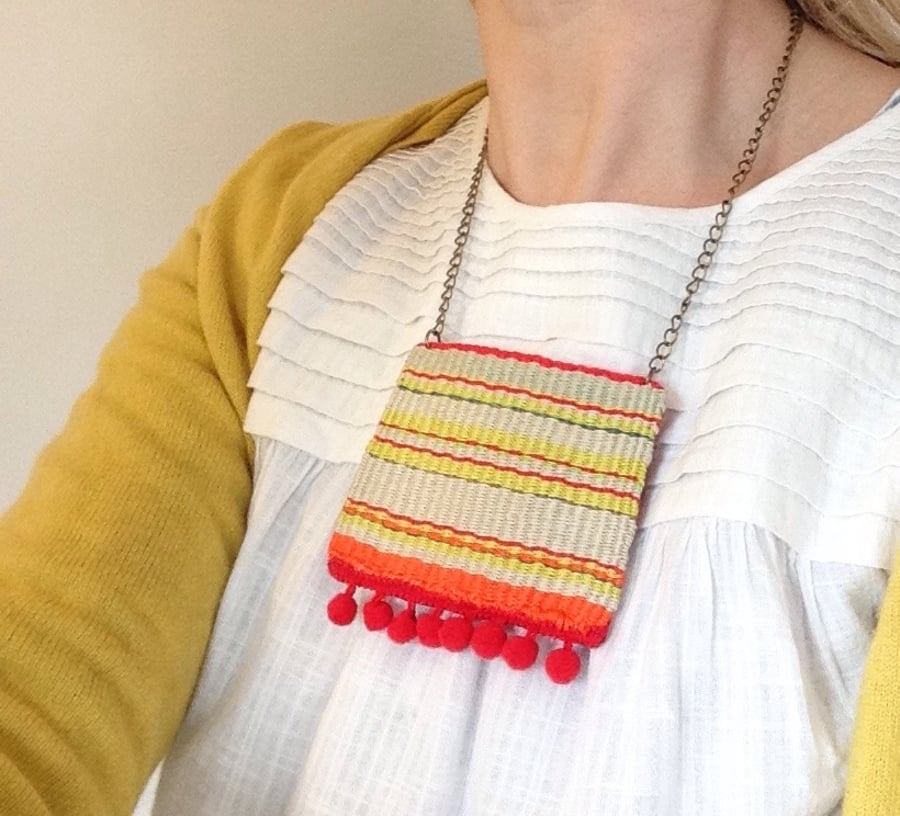 Hand Woven Boho Style Statement Necklace