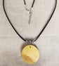 Upcycled Round Wood Pendant Necklace Hand-Finished Reclaimed Wood Jewellery