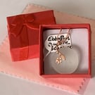 Stunning White Seaglass on 925 Rose Gold Box Chain and Pinch Bail - Eco friendly