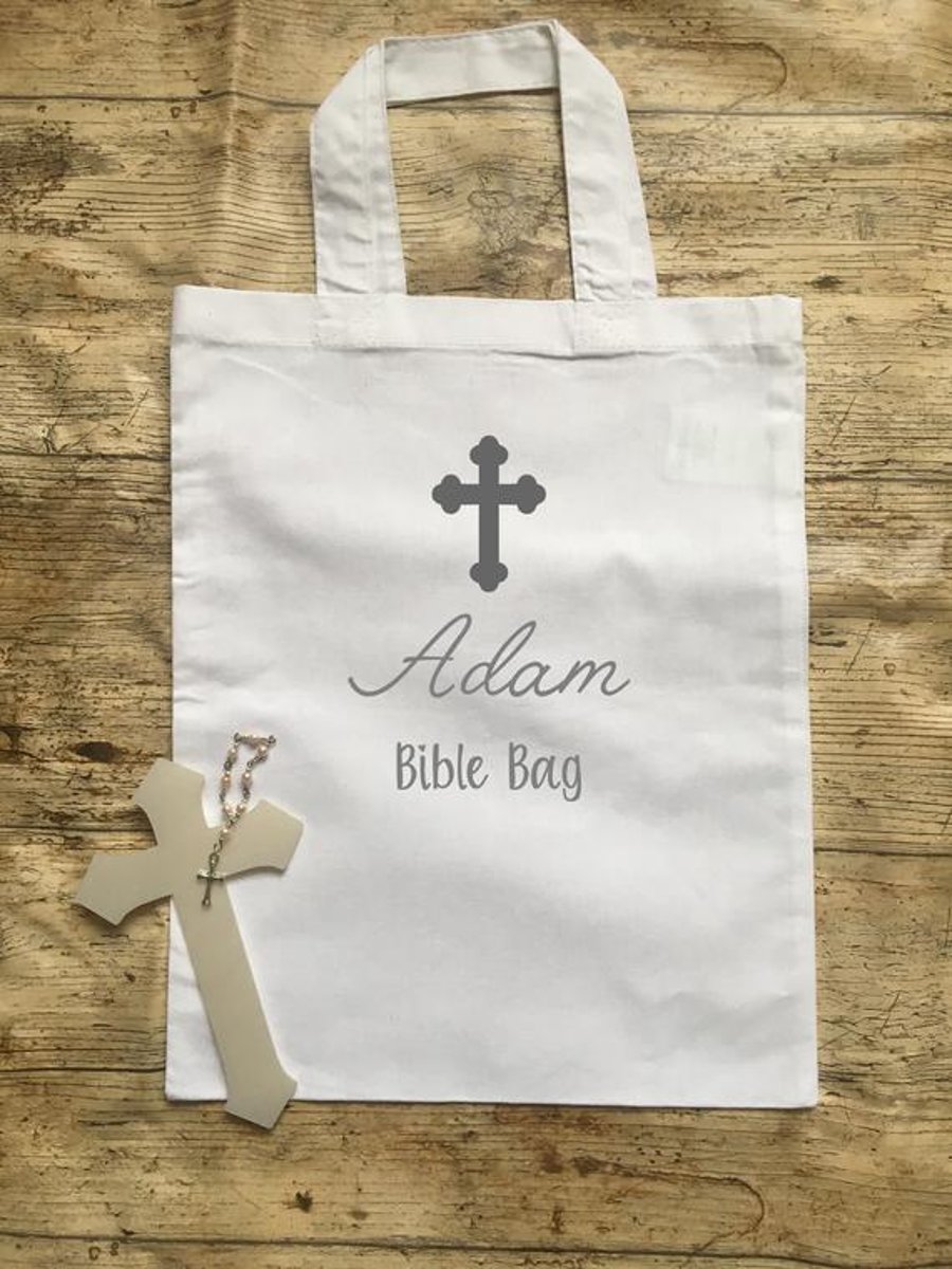 Personalised Bible cotton bag tote