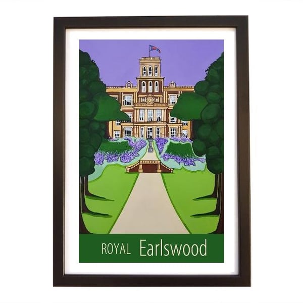 Royal Earlswood travel poster print by Susie West
