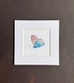 'Small Blue' 5" x 5" Mounted Print