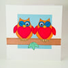     Valentine Handmade Greeting Card Love Birds