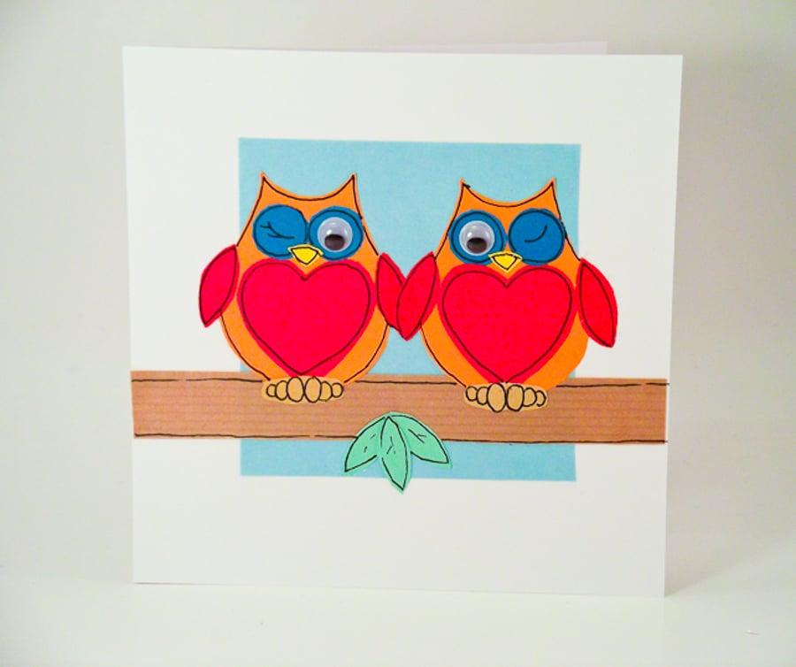     Valentine Handmade Greeting Card Love Birds