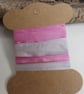 Pastel Cochineal Alkanet Natural Dye Pink Purple Silk Ribbon - Image 1