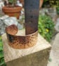Punched semicircular wide copper cuff  bangle  - Image 9