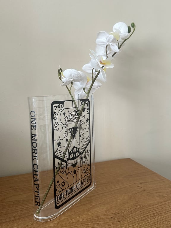 One More Chapter Acrylic Book Vase