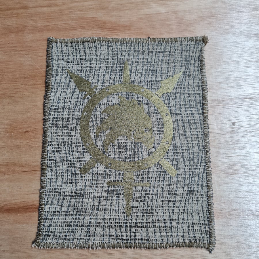 SWORDPUNK Sew-On Patch Bronze on Beige 