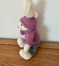 Knitted Rabbit in Pink Jumper and Grey Tousers - Image 5