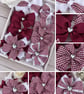 Sophia's Handmade 8-Piece School Sets- Burgundy  & White