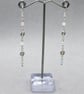 Wirework spiral drop earrings with multicoloured beryl stones - Image 4