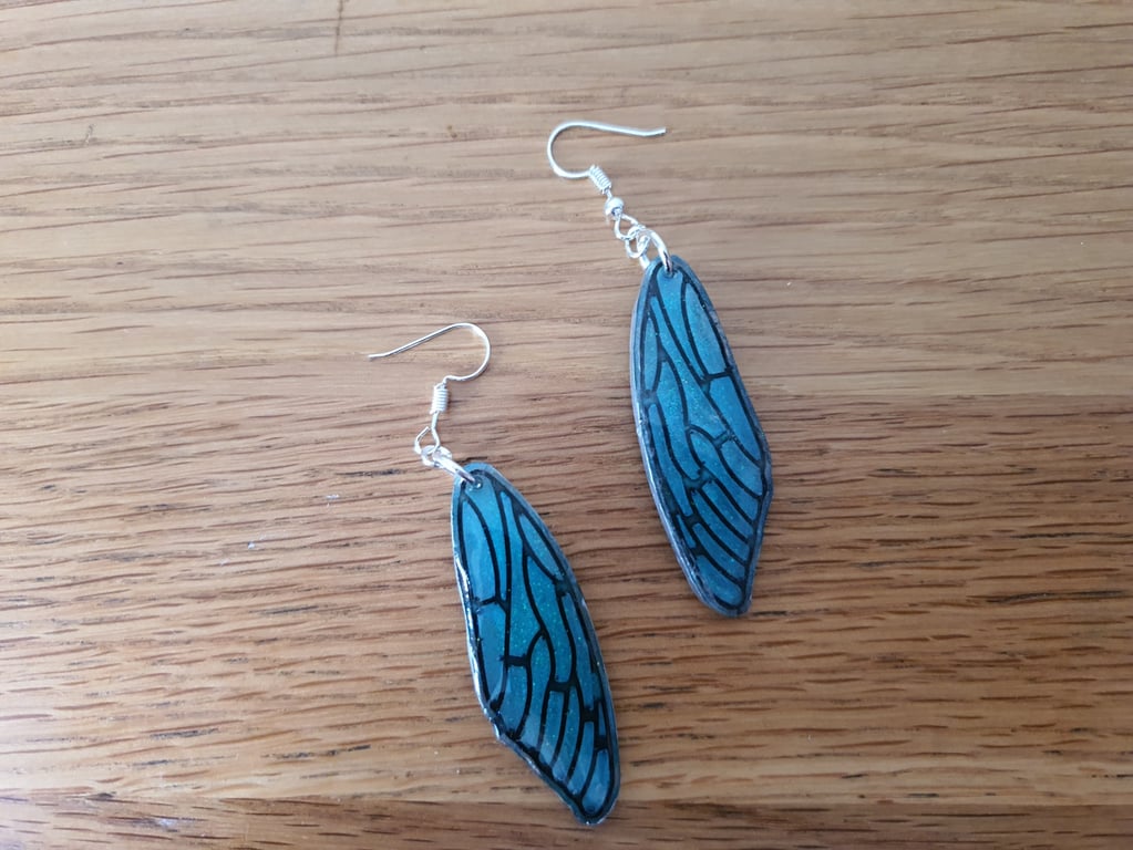 Dragonfly Wing Dangle Earrings