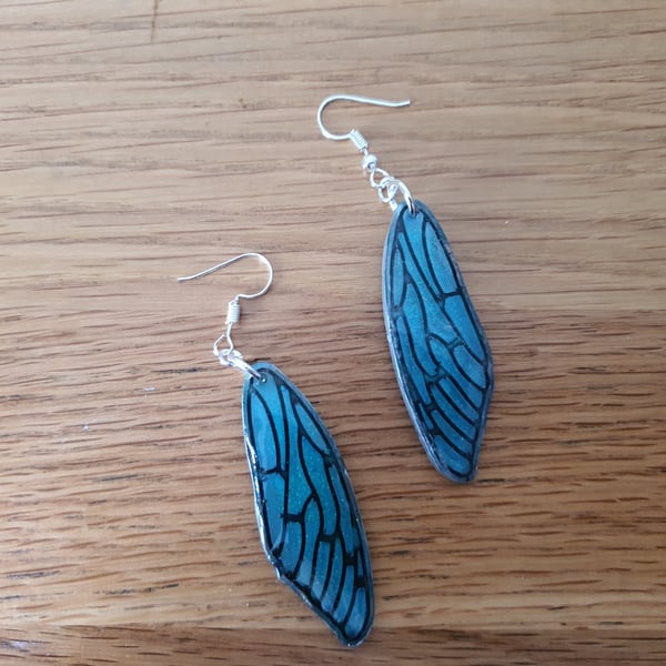 Dragonfly Wing Dangle Earrings