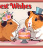 Best Wishes Wedding or Anniversary Guinea Pig Card 