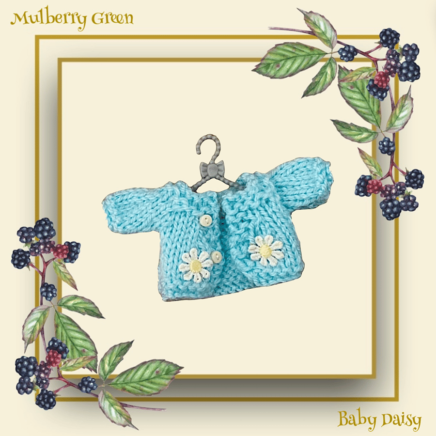 Turquoise Cardigan to fit Baby Daisy 