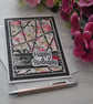 Happy Birthday Card Modern Pink Watercolour Flowers 3D Luxury Handmade Card - Image 1