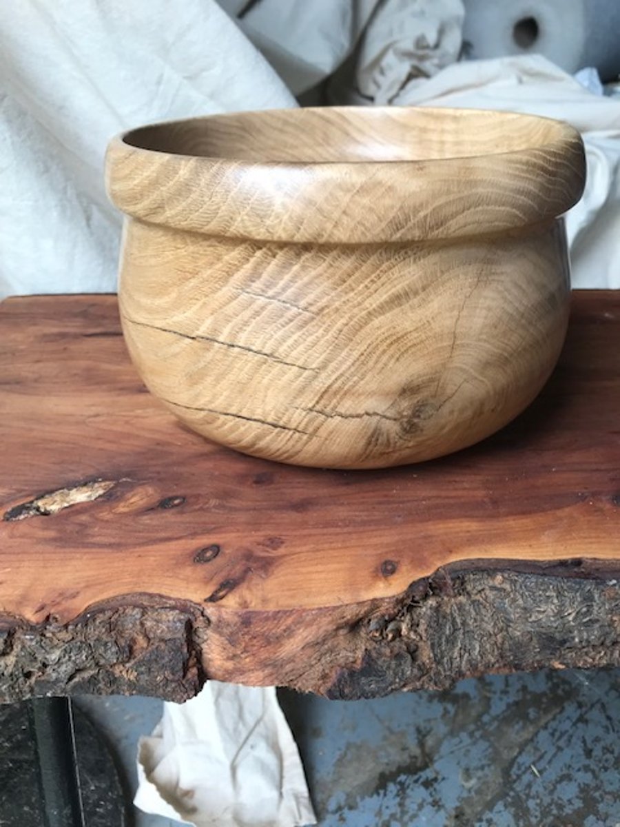 Oak display bowl.