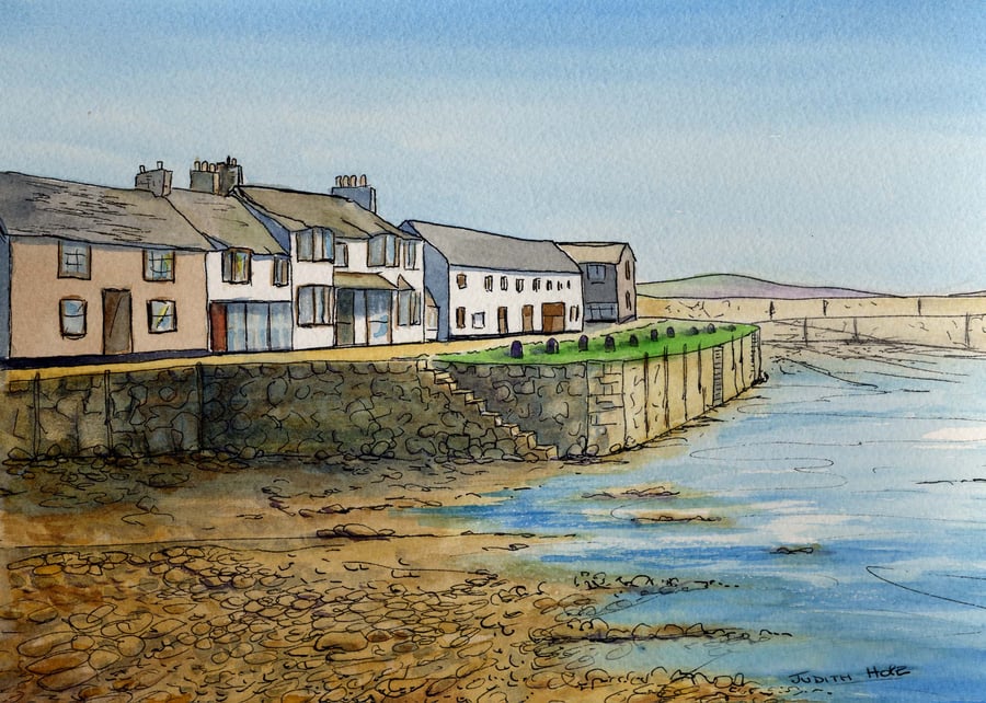 Cornwall A5 Blank Card Watercolour of Original Painting