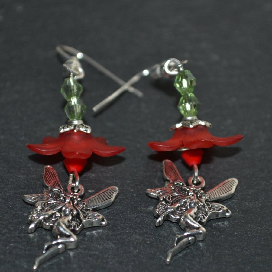 Fairy earrings flower fairy