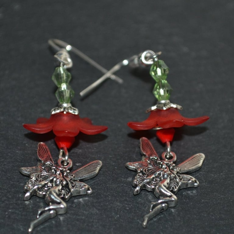 Fairy earrings flower fairy