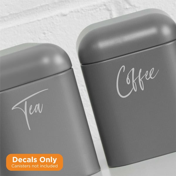 TEA COFFEE SUGAR - Kitchen Decals Stickers Labels (Type 2)