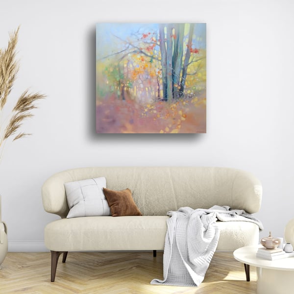 Ashdown Forest Path is an autumn path oil painting