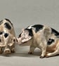 Ceramic Pigs - a pair of Gloucester Old Spots 