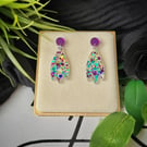 Sparkle Sweep Confetti Acrylic Earrings