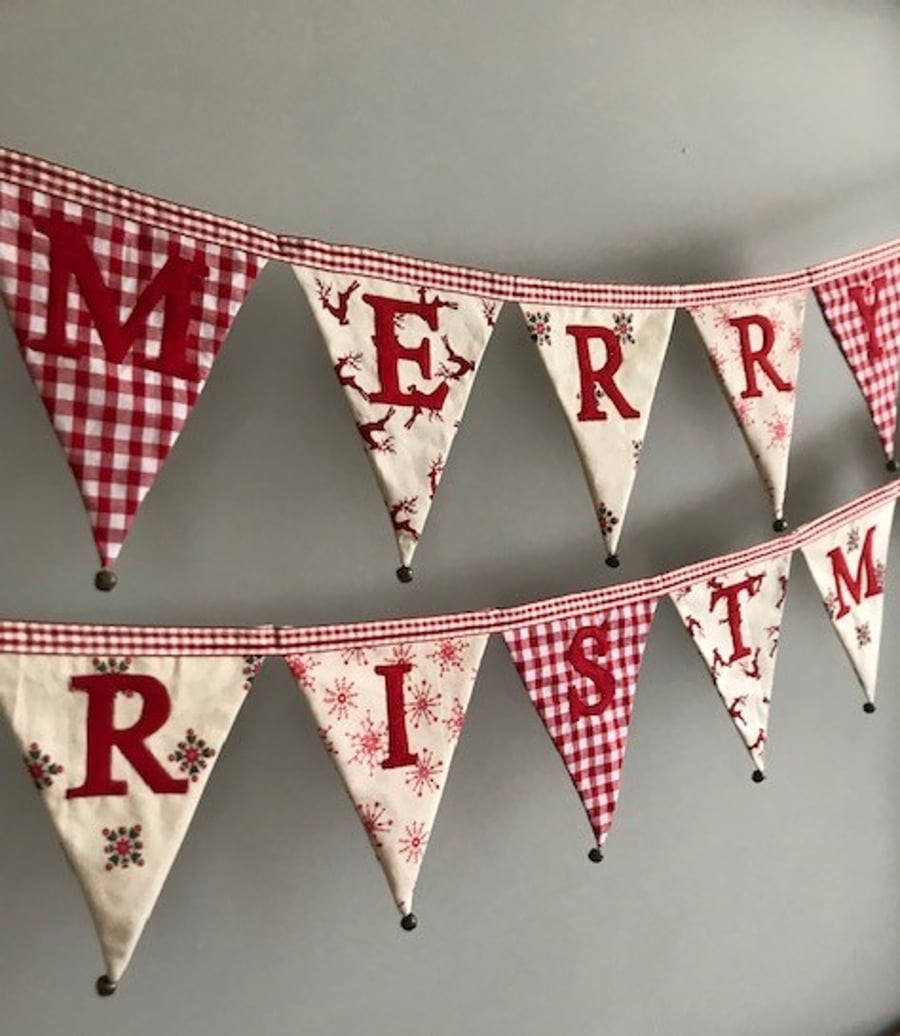 Scandi themed 'Merry Christmas' Bunting
