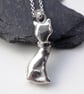 Cat Necklace Personalised Sterling Silver Hallmarked  - Image 4